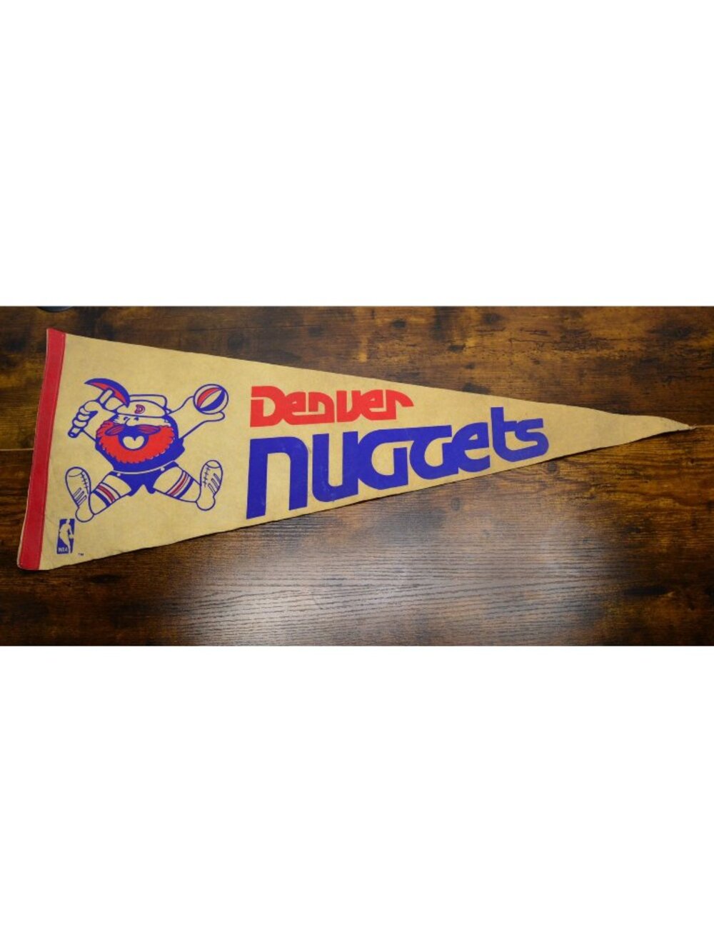 Vintage NBA Denver Nuggets pennant damaged 29.5 inches